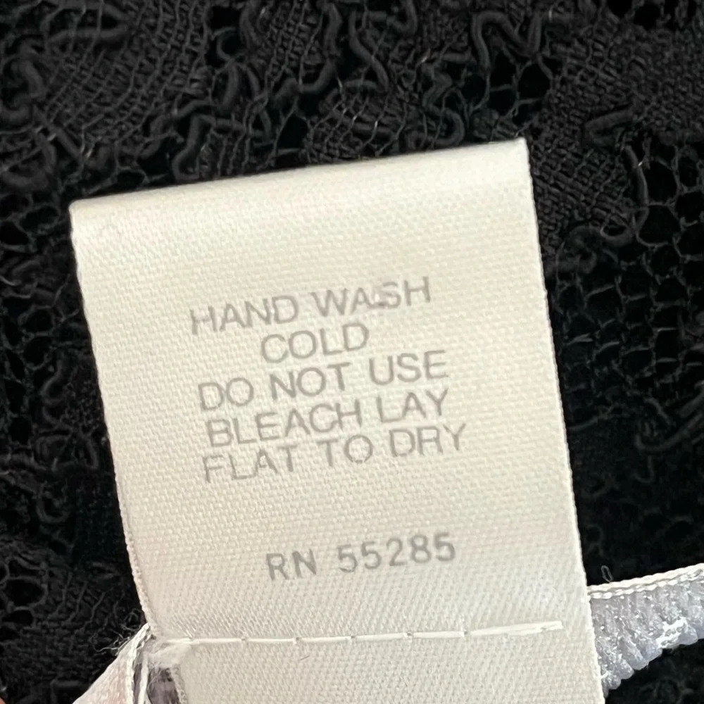 The Limited Black Sheer Long Sleeve Lace Top | Size Small - Picture 10 of 10